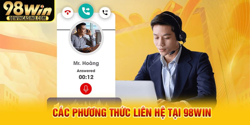 Các phương thức liên hệ tại 98win